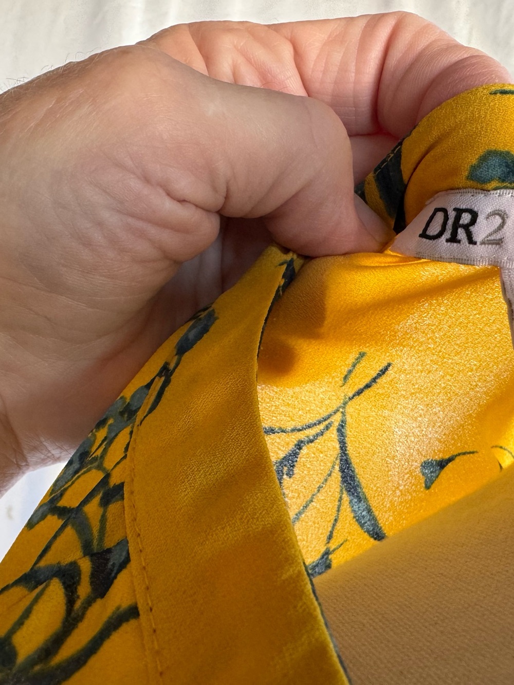 DR2 Yellow Floral Print Blouse